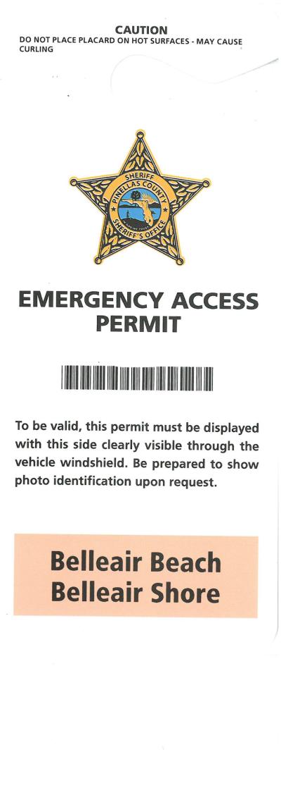 Emergency Access Permit